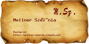 Mellner Szénia névjegykártya